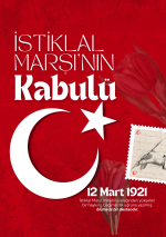 Kırmızı 12 Mart İstiklal Marşının Kabulü Kutlama Afiş.png